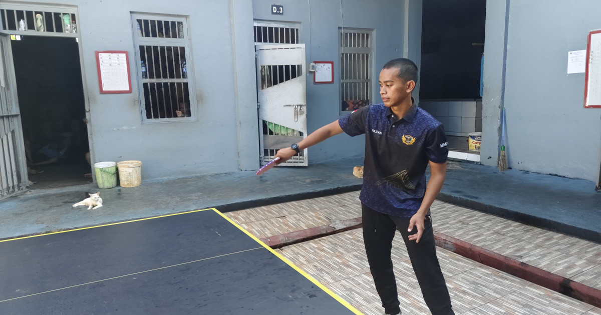 Petugas dan Warga Binaan Main Bareng Tenis Meja, Bangun Suasana Positif di Lapas Narkotika Karang Intan